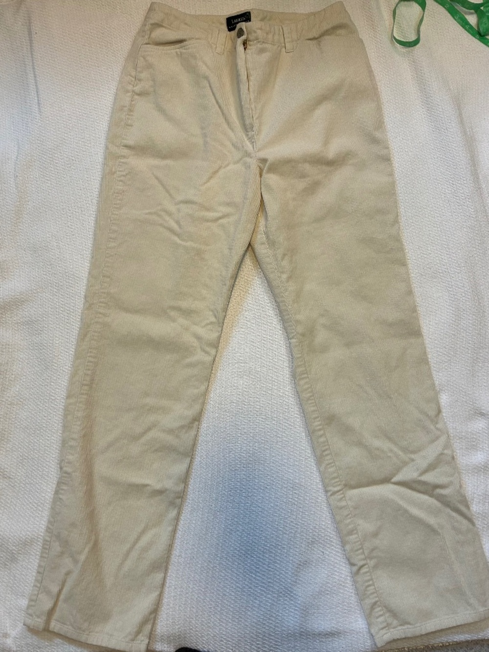 VTG Beige 100% cotton straight leg corduroy pants by Lauren Ralph Lauren Size 10